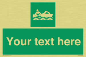 Custom sign safe condition Rescue boat